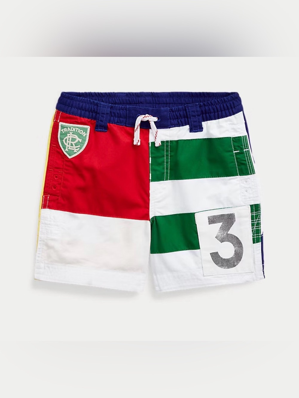 Ralph Lauren Color-Blocked Cotton Twill Short